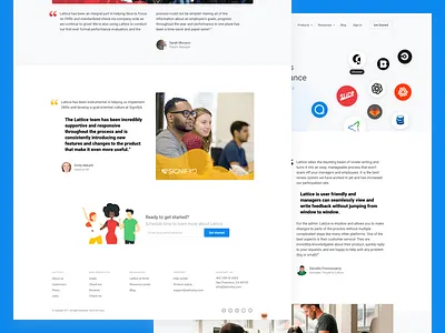 Lattice's Customers 💼 bubbles customers illustrations landing page