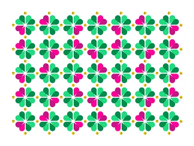 Heart/Clover Pattern clover heart pattern saint patricks day