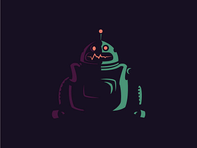 ~robot~ illustration illustrator mech pink purple robot shape tech vector
