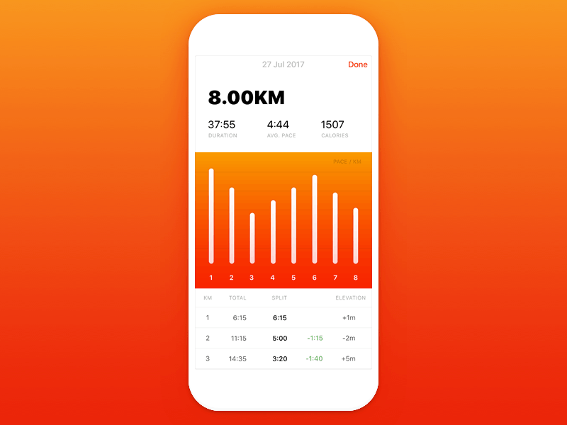 Dynamic Type — Running Stats data dynamic framer framerjs running stats type