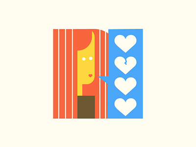 Be Emotionally Open emotion geometric girl heart love power couple square tip vector vulnerable