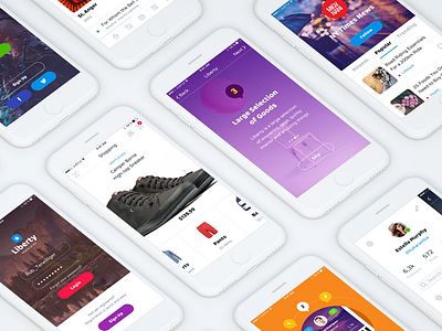 Liberty Mobile UI Kit download e commerce free ios iphone liberty login news sample screens ui kit