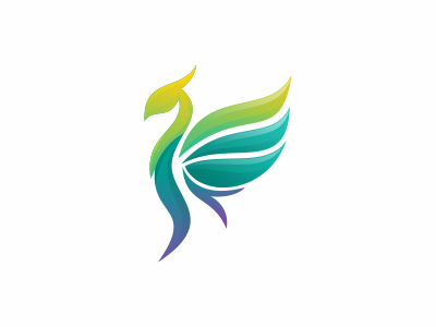 Phoenix logo idea bird brand colorful design identity logo phoenix