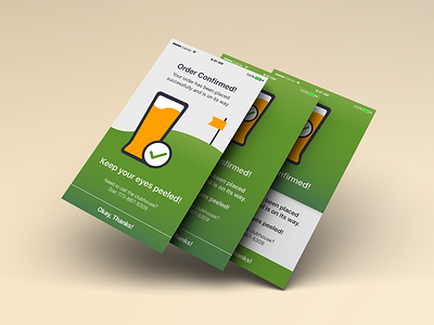 Conceptual Confirmation Screens beer confirm confirmation golf illustration ios mobile ui ui design