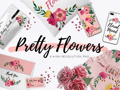 FREE Pretty Flowers Pack free floral designs free floral pack free flowers