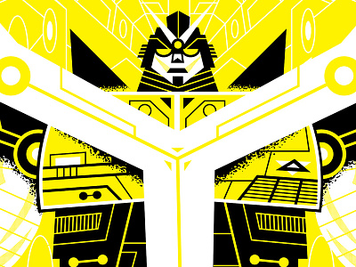 Fruitful Goods Sneak Peak 3 cmyk flat fruitful goods illustration lettering poster print robot transformer yellow