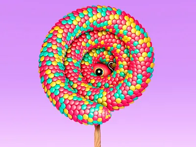 Candy Snake 3d animal cartoon cinema 4d flat icon snake web