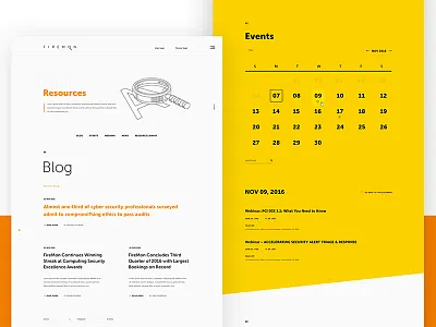 Firemon blog calendar colors dates events interaction light news ui website
