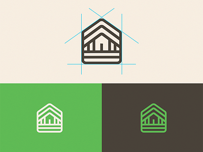 Explored Pattern Concept with House arrows concept green house icon logo patch pattern