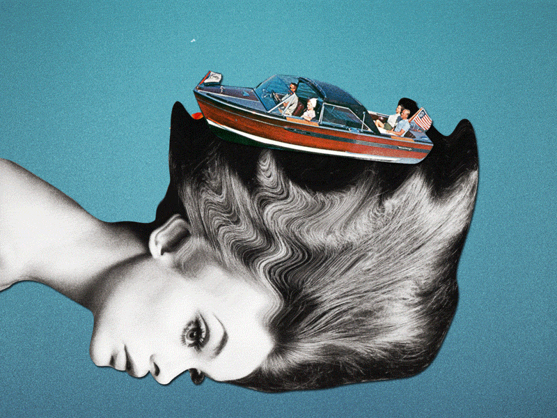 Don't Rock The Boat animation design gif motion retro surrealism vintage