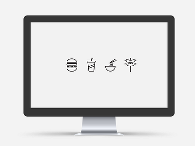 Food Icons food hamburger hot dog icons noodles sausages