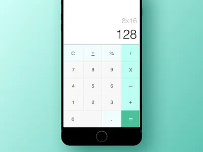 Daily UI #004 - Light Calculator UI calculator hig ios iphone old school simple