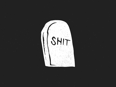 Shit blackwhite illustration illustrator shit texture tombstone