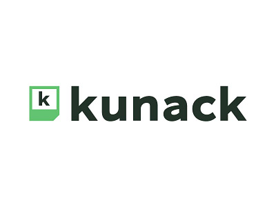 Kunack Wordmark w/ Icon branding custom icon logo logotype trademark typography word mark