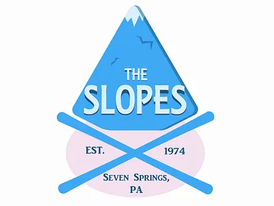 Daily Design Challenge Day 8 branding digital art graphic design graphics illustrator logo mountain ski slopes