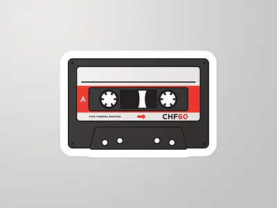 Tape Sticker cassette music sticker