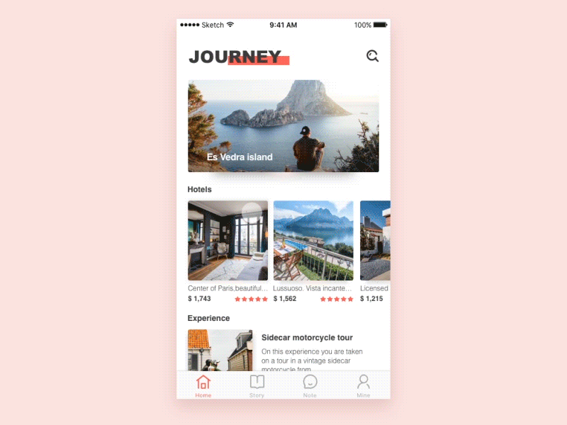 Journey animation app ios iphone journey mobile trip ui ux