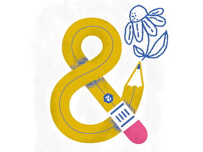 Ampersand Pencil illustration kyle webster pencil texture