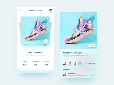 add to Favorite add interface nike ui