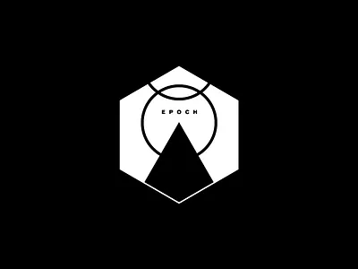 Epoch badge minimal monochromatic typography