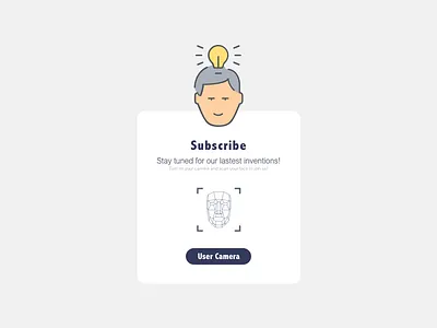 #088 - Subscribe 100 day ui design challenge daily ui facial recognition invention scan face subscribe uxui design