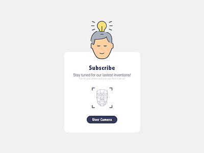 #088 - Subscribe 100 day ui design challenge daily ui facial recognition invention scan face subscribe uxui design