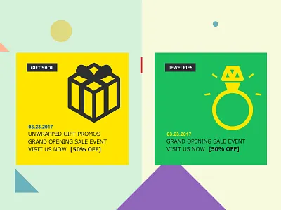 800x600 #2: 50% OFF banner design event gift shop graphic icons jewelries sale web