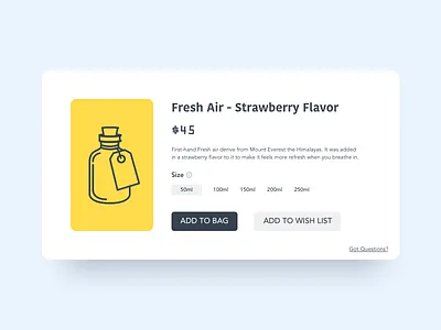 #089 - E-Commerce Shop (single item) 100 day ui design challenge daily ui e commerce shop for sale fresh air shopping uxui design