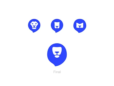 Lion logo evolution blue evolution icon lion logo mail