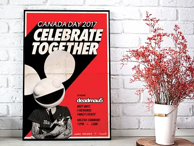 Canada Day Event Branding canada deadmau5 grunge poster retro texture typography