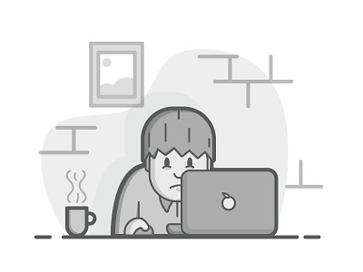 Computer Nerd black and white coffee computer nerd