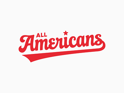 All Americans Script america baseball creative dan fleming design lettering script