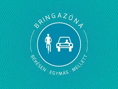 BringaZóna logo bicycle bike bike zone blue car logo peace traffic