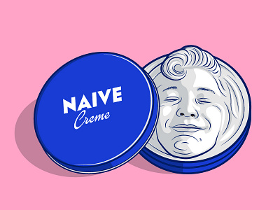 Salveportrait cosmetics cream creme illustration naive portrait salve