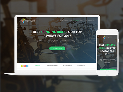 Body Gear Guide fitness ui gym responsive ui spinning bike