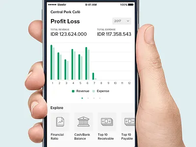 Dashboard for accounting app