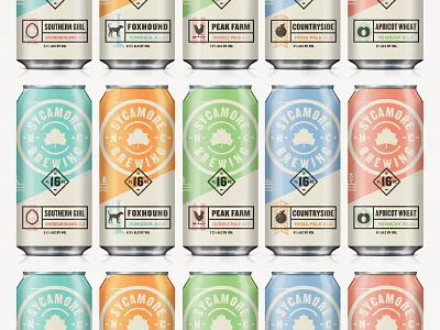 Branding III beer branding packaging sycamore brewing