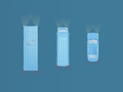 Vehicles (2/2) bus car carriage illustrations top transport van vector vehicles