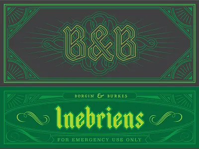 Inebriens concept packaging typography