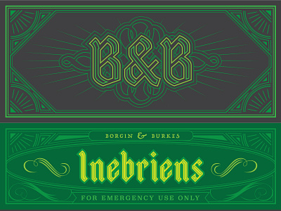 Inebriens concept packaging typography