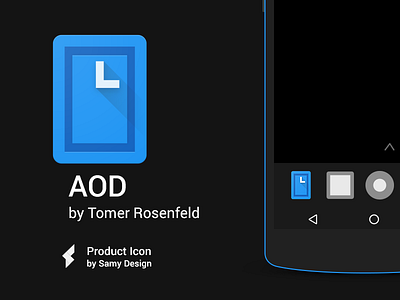Always On Screen - Material Design Icon alwaysonscreen android blue design google icon material materialize s7e samsung screenon