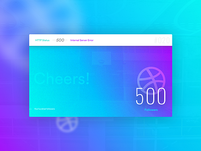 Daily ui #020 - 500 Dribble followers. Thanks! daily ui dashboard digital design dribbble followers interface design ui ui design user interface web web design web designer