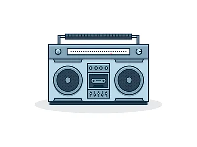 Boombox beats boombox dance graphic icon icon design illustration music old school retro vector vector illustration