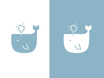 Baby Whale baby whale blue cute design flat graphic icon illustration ocean vector whale