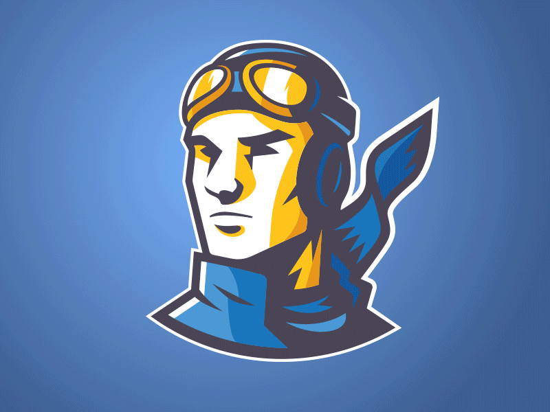Bomber Logo Process bomber branding identity logo man pilot process sketches