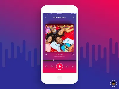 Music Player 009 dailyui ios mobile music player sketch ui ux