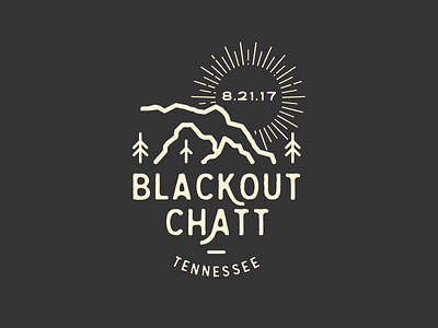 Blackout Chatt branding eclipse logo moon mountains outdoors sun