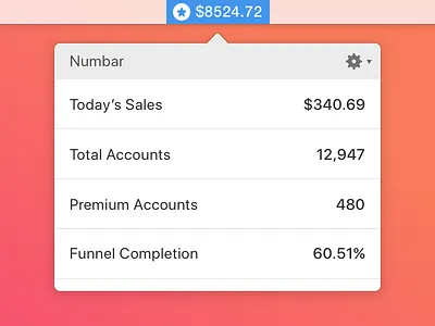 Numbar app dropdown mac os x ui