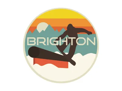 Brighton Retro Patch brighton emblem illustrator patch work patches ski snowboard snowboarding