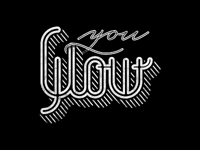 You glow brand calligraphy hand lettering handlettered illustration illustrator lettering logo